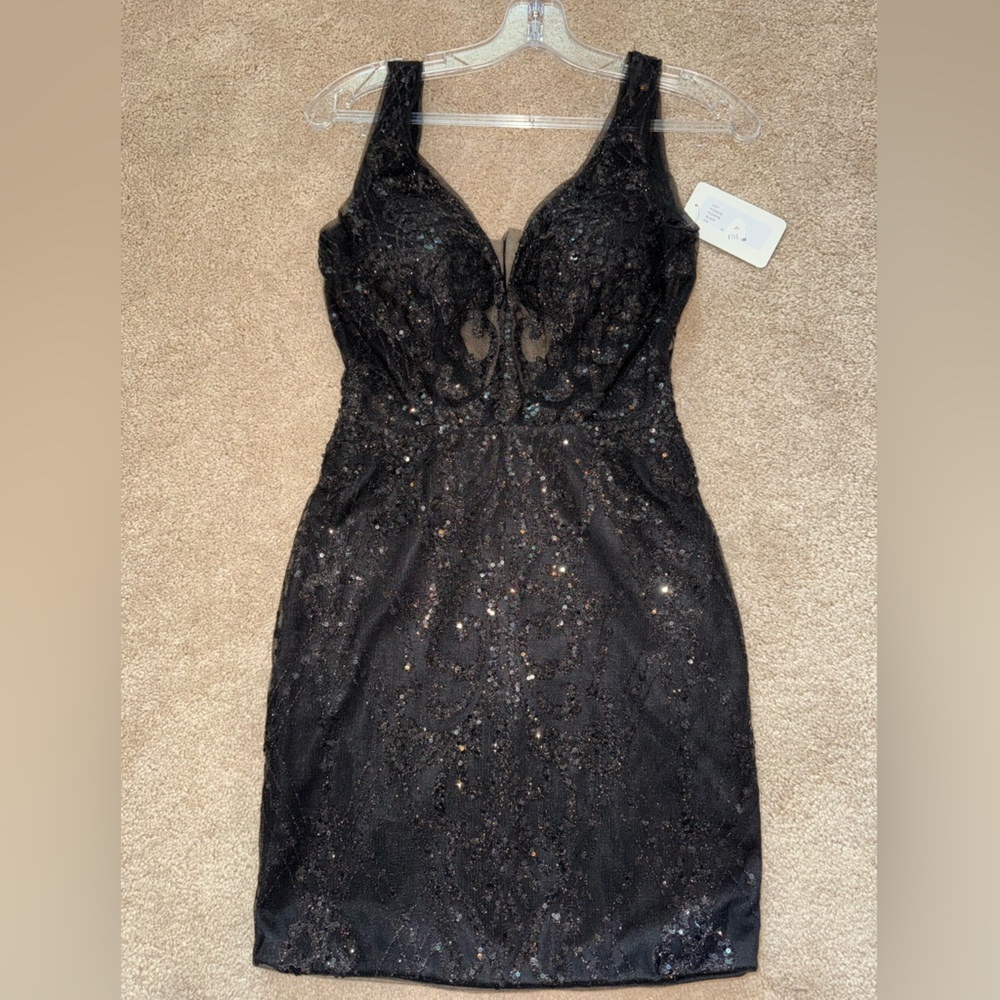 Homecoming/Formal Alyce Black Sequin Dress Size 000